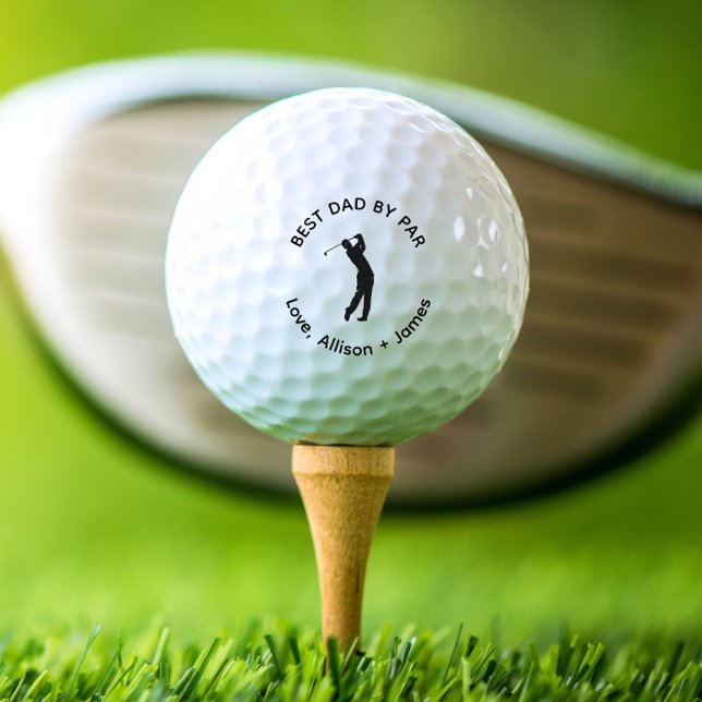 Balles De Golf Meilleur Papa Par Custom (Best Dad By Par Custom Golf Balls)
