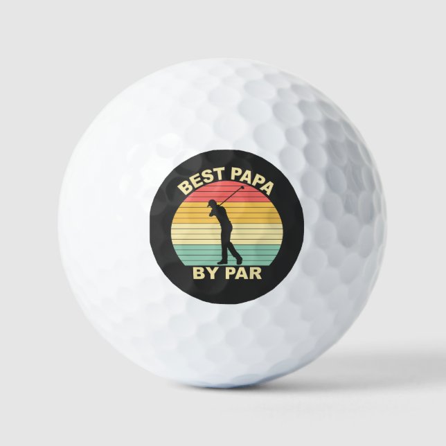 Balles De Golf Meilleur Papa Par - Golf (Recto)