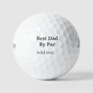 Balles De Golf Meilleur papa par gris noir fête des pères nom sim