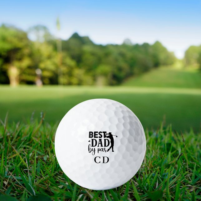 Balles De Golf Meilleur papa par monogramme initiales (Créateur téléchargé)
