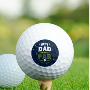 Balles De Golf Meilleur Papa Par Navy Vert Étoile Cadeau Fête des