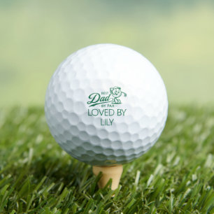 Balles De Golf Meilleur papa par par aimé par initiale golfeur ré