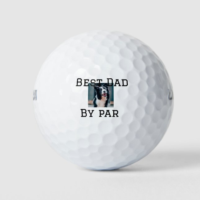 Balles De Golf Meilleur papa par par chien animal photo moderne s (Devant)