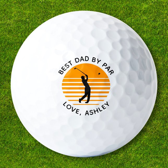 Balles De Golf Meilleur Papa Par Par Nom Personnalisé Texte Perso (Créateur téléchargé)