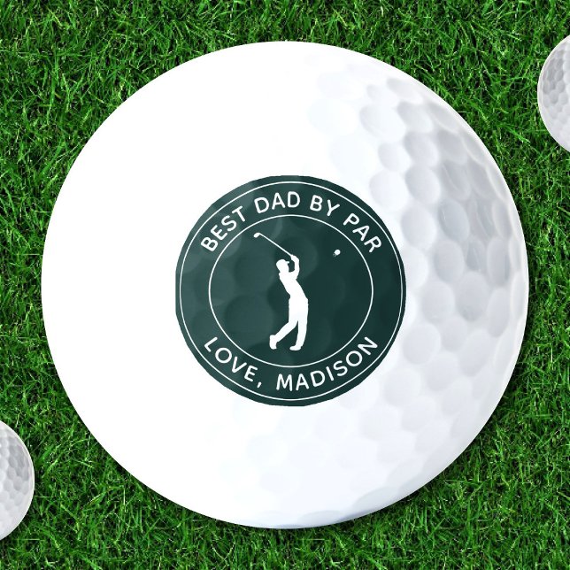 Balles De Golf Meilleur Papa Par Par Parfait Personnalisé Nom Gol (Créateur téléchargé)