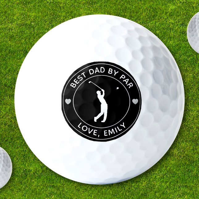 Balles De Golf Meilleur Papa Par Par Parfait Personnalisé Nom Gol (Créateur téléchargé)