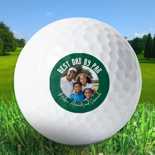 Balles De Golf Meilleur Papa par Par Photo personnalisée et Noms
