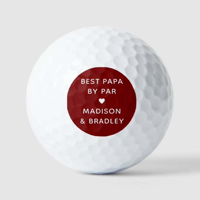 Balles De Golf Meilleur Papa Par Personalisé Nom (Recto)