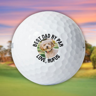Balles De Golf Meilleur Papa Par Photo De Chien