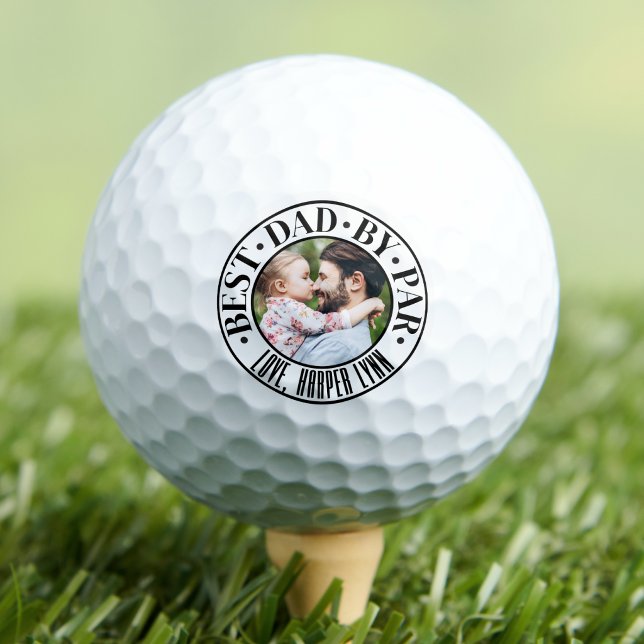 Balles De Golf Meilleur Papa Par Photo Par (Best Dad By Par Photo Golf Balls)