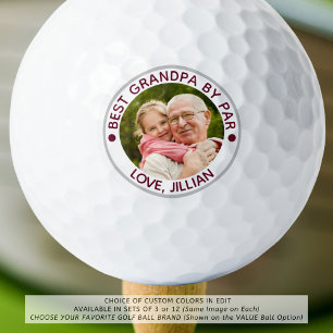 Balles De Golf MEILLEUR PAPA PAR Photo Personnalisé Marron