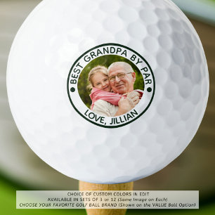 Balles De Golf MEILLEUR PAPA PAR Photo Personnalisé Vert