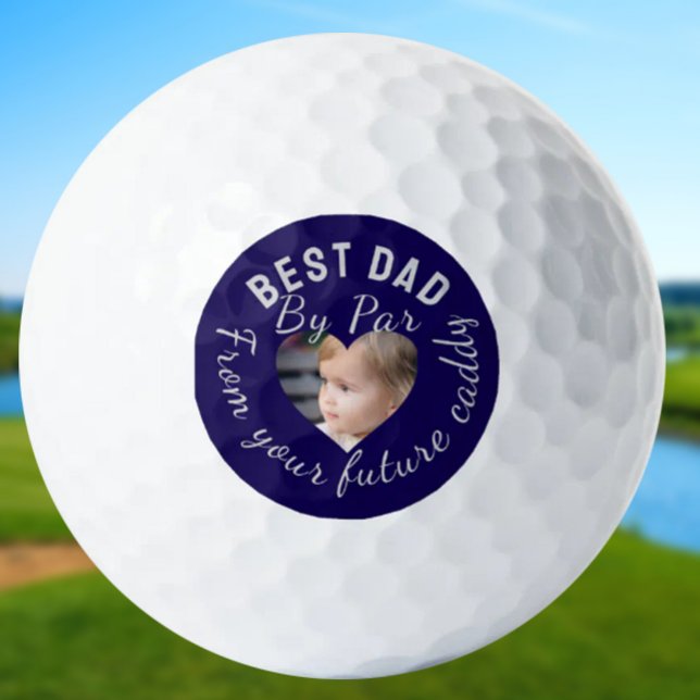 Balles De Golf Meilleur papa Personnalisé Enfants Photo Bleu Pers (Créateur téléchargé)