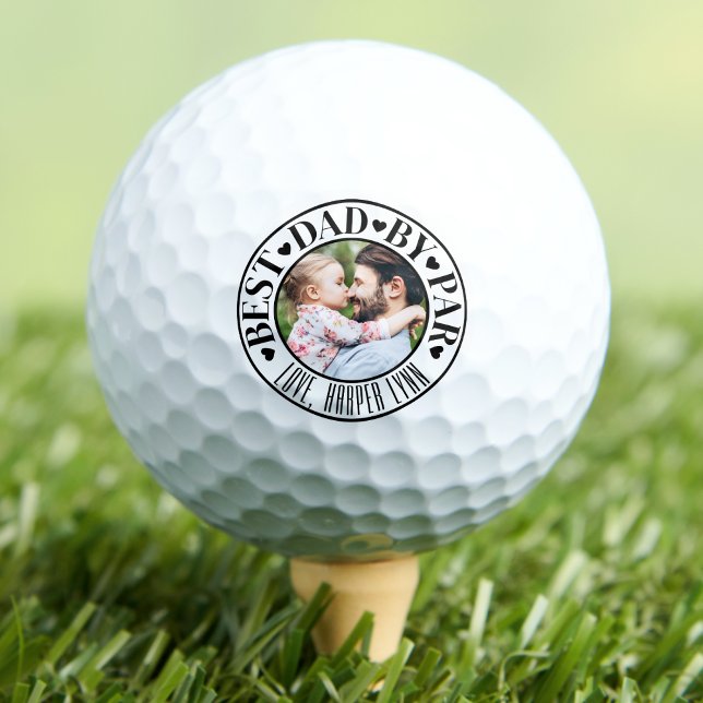 Balles De Golf Meilleur Papa Personnalisé Par Photo Balls De Golf (Personalized Best Dad By Par Golf Balls)