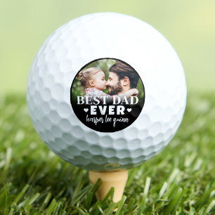 Balles De Golf Meilleur Papa Personnalisé Photo