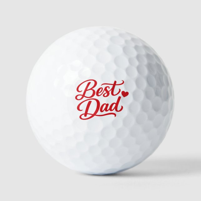 Balles De Golf Meilleur Papa Tee Cadeau (Recto)