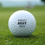 Balles De Golf Meilleur patron du monde<br><div class="desc">Un cadeau amusant et unique pour le meilleur patron passionné de golf du monde! "World's Best Boss" est écrit dans la typographie noire moderne.</div>