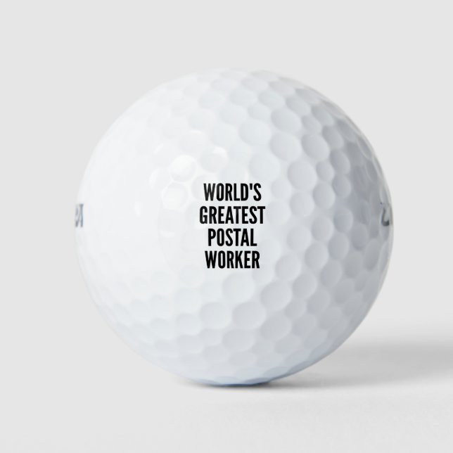 Balles De Golf Meilleur Postal Worker dans le monde (Devant)
