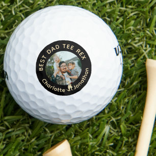 Balles De Golf Meilleur T-Shirt Papa Rex Photo Personnalisée Drôl