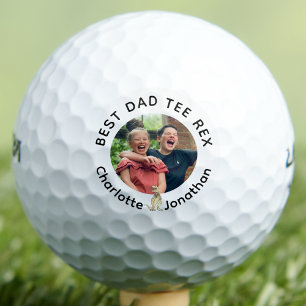 Balles De Golf Meilleur T-Shirt Papa Tee Rex personnalisé avec ph
