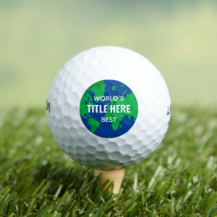 Balles De Golf Meilleur titre personnalisé Globe