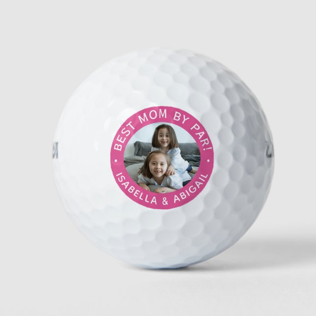 Balles De Golf Meilleure Maman Par Photo Pink Golf Balls (Devant)