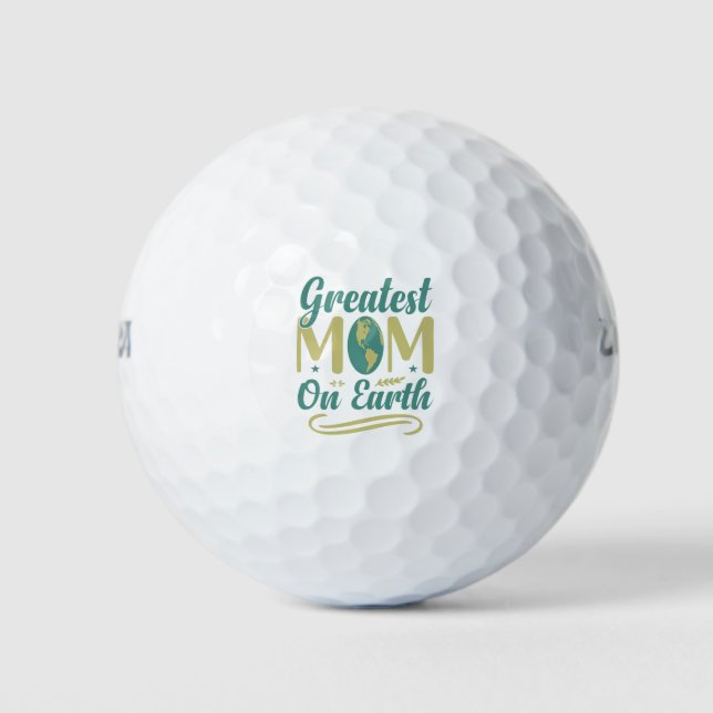 Balles De Golf Meilleure Maman Sur Terre Fête des mères Environne (Devant)