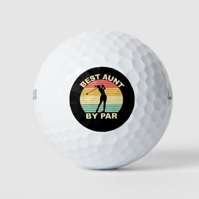 Balles De Golf Meilleure Tante Par - Golf (Devant)