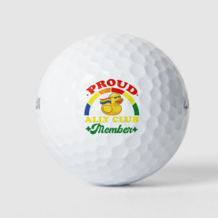 Balles De Golf Membre du Proud Ally Club Canard en Caoutchouc Arc