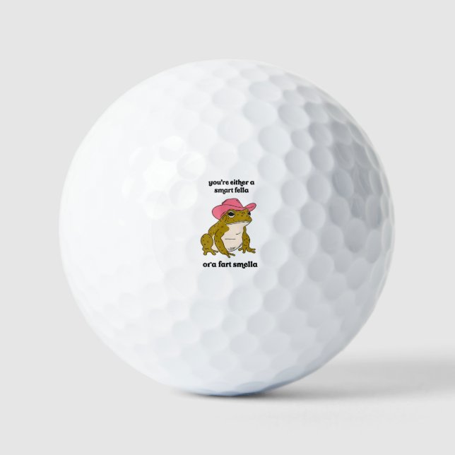 Balles De Golf Meme Grenouille Cowboy Mec Intelligent ou Odeur de (Recto)