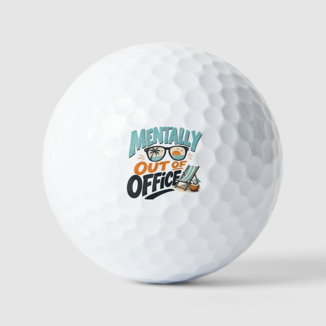 Balles De Golf Mentalement en dehors du bureau (Recto)
