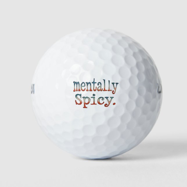 Balles De Golf Mentalement Épicé Tendance Rétro Vintage (Devant)