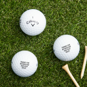 Balles De Golf Merci d'avoir été témoin de notre twist Cadeau d