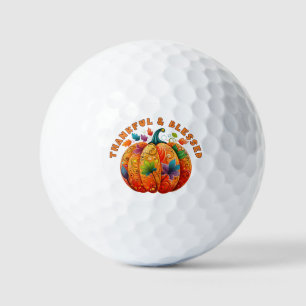Balles De Golf Merci et béni Citrouille d'automne