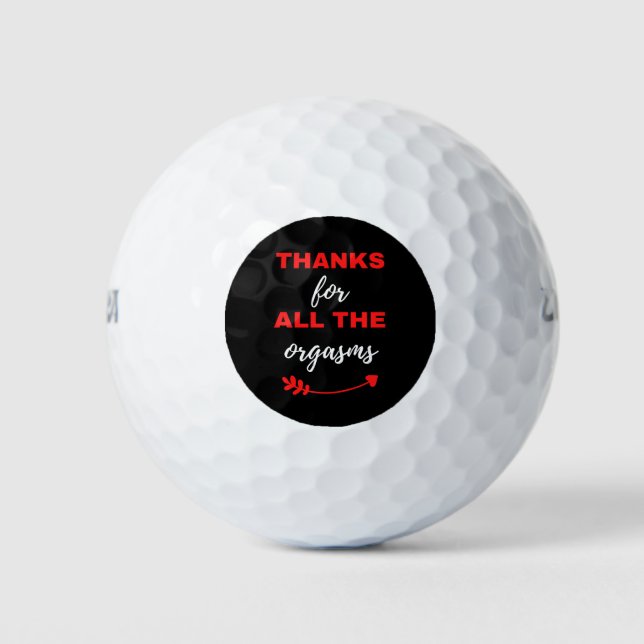 Balles De Golf Merci Pour Tous Les Orgasmes (Devant)