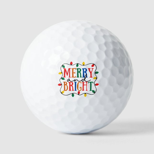 Balles De Golf Merry And Bright Christmas (Recto)