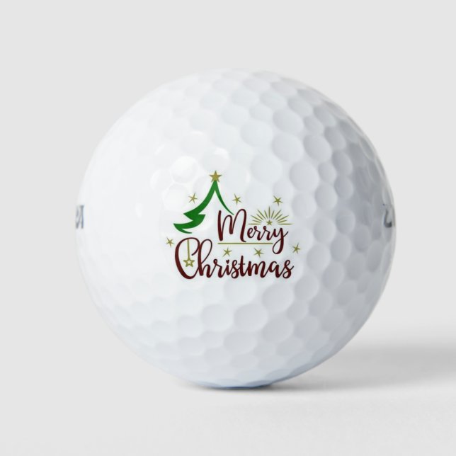 BALLES DE GOLF **MERRY CHRISTMAS** GOLF BALL (Devant)