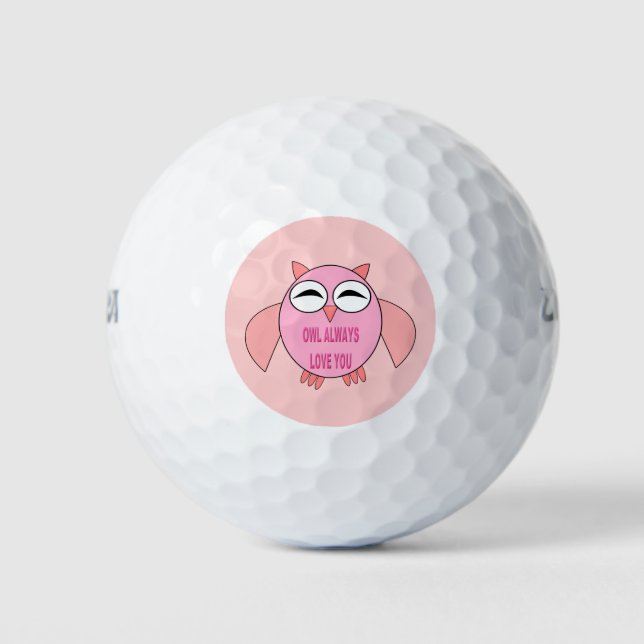 Balles De Golf Message d'amour mignon Boule de golf (Devant)