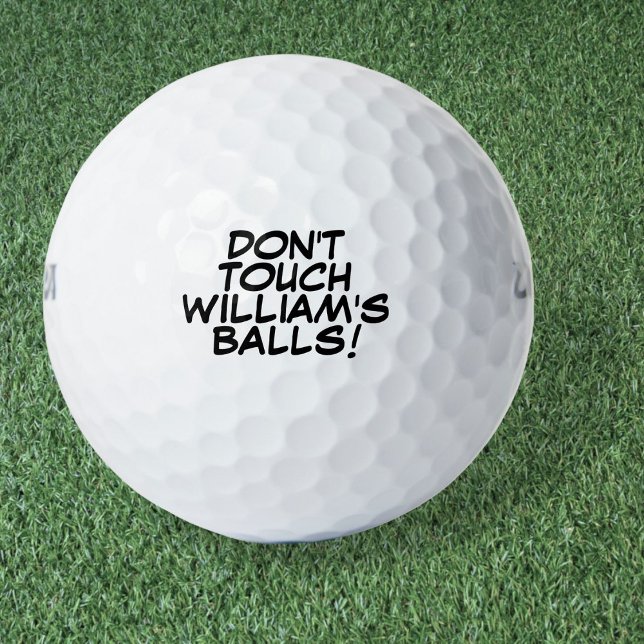 Balles De Golf Message et nom amusants personnalisés (Custom Fun Message and Name Golf Balls)