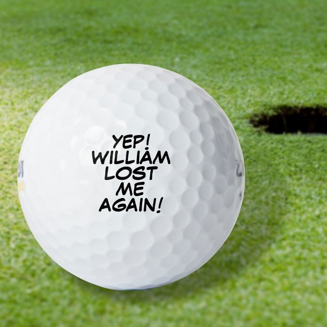 Balles De Golf Message perdu drôle nom personnalisé (Créateur téléchargé)