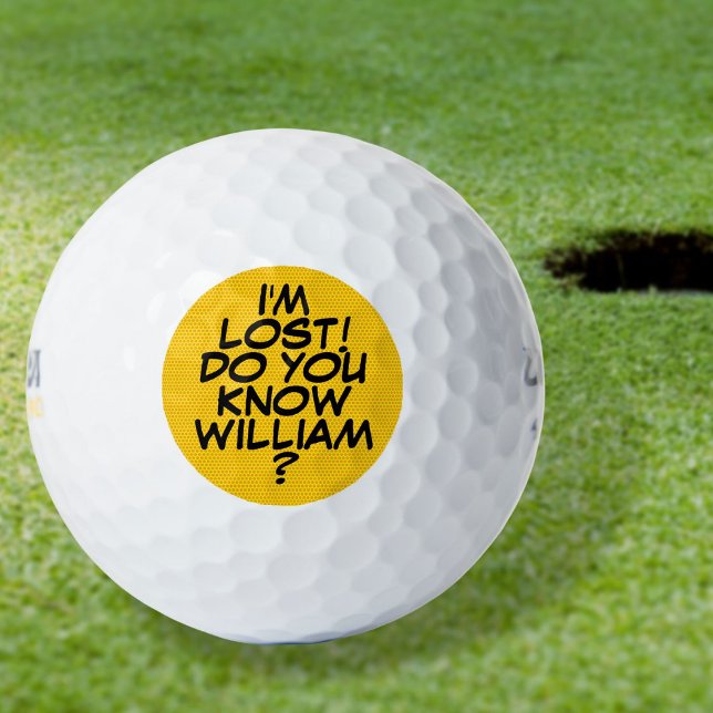Balles De Golf Message perdu drôle personnalisé moderne (Créateur téléchargé)