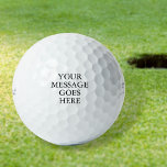 Balles De Golf Message personnalisé<br><div class="desc">Personnalisez le message dans la typographie classique pour créer un cadeau de golf unique et garder le saké pour n'importe quel golfeur. Conçu par Thisisnotme©</div>