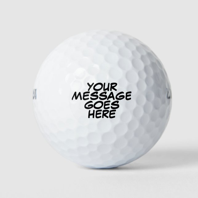 Balles De Golf Message personnalisé de livre comique personnalisé (Devant)