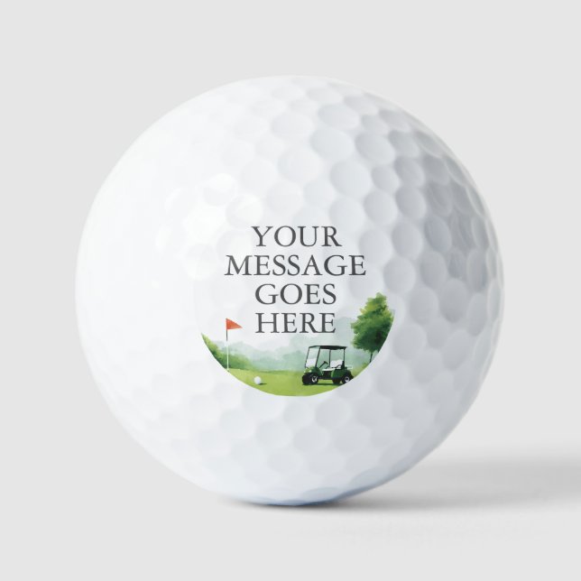Balles De Golf Message personnalisé pour buggy de golf classique (Recto)