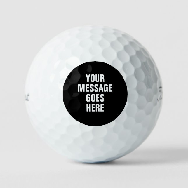 Balles De Golf Message personnalisée moderne (Recto)