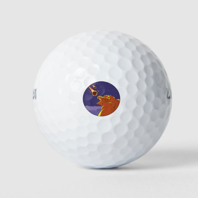 Balles De Golf Météorite de Dinosaure (Devant)