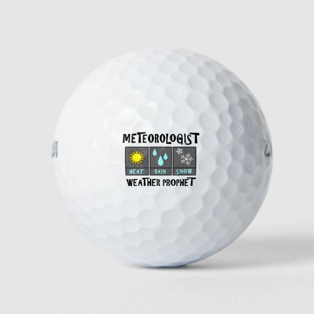 Balles De Golf Météorologue Météo Prophète Mug (Devant)