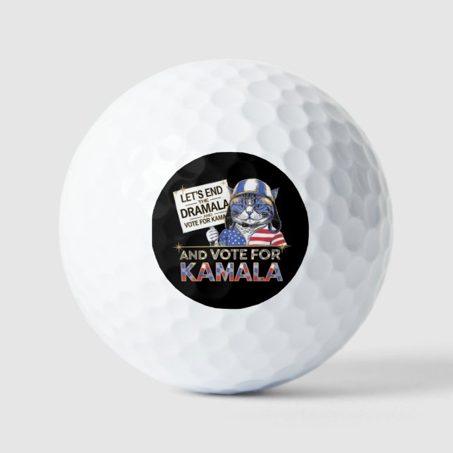 Balles De Golf Mettons fin à la Dramala et votons pour Kamala (Recto)