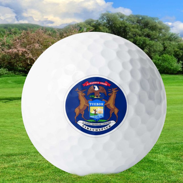 Balles De Golf Michigan Golf Balls, drapeau de l'état / Patriotes (Créateur téléchargé)