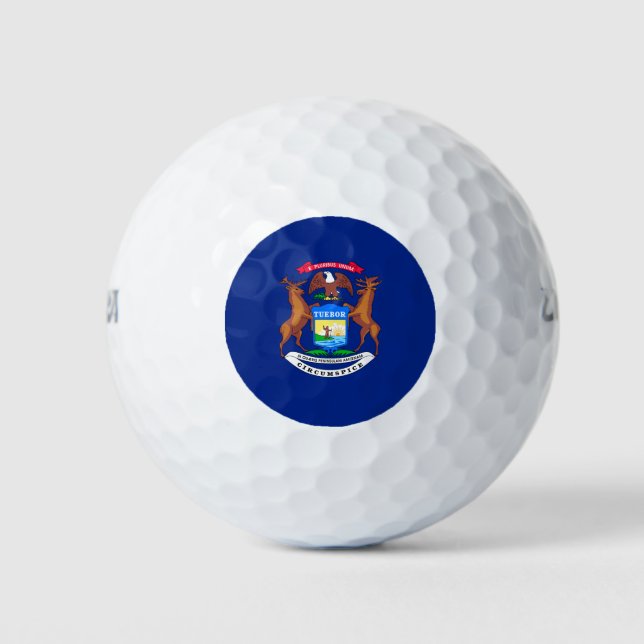 Balles De Golf Michigan State Flag Design (Devant)